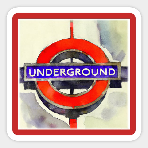 Abstract London Underground Sign Sticker by Starbase79